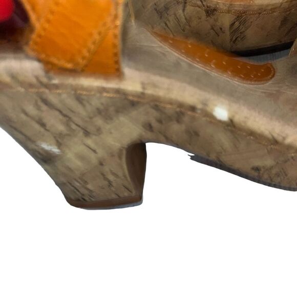 BOC heeled espadrilles flowered two-toned  sandals - Picture 4 of 7